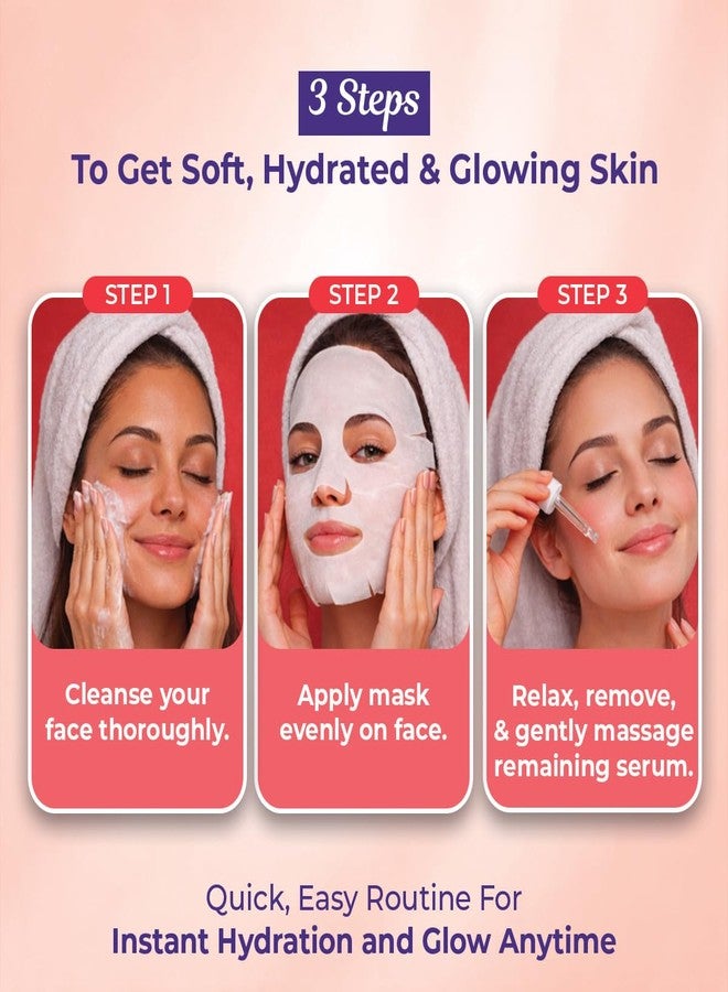 Sanfe Hydrating Facial Mask - Pack of 1 | Deep Moisture | Sheet Mask for Soft Plump & Supple Skin | Suitable for all Skin Types | Brightening & Fresh Glow | Lightweight Skincare | For Daily Use - Image 5