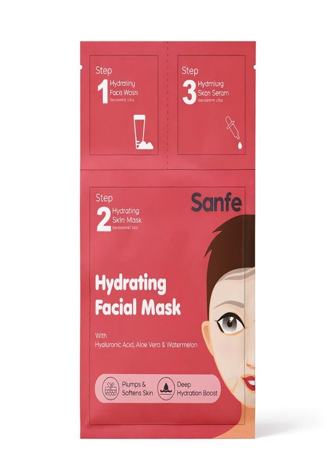Sanfe Hydrating Facial Mask - Pack of 1 | Deep Moisture | Sheet Mask for Soft Plump & Supple Skin | Suitable for all Skin Types | Brightening & Fresh Glow | Lightweight Skincare | For Daily Use - Image 1