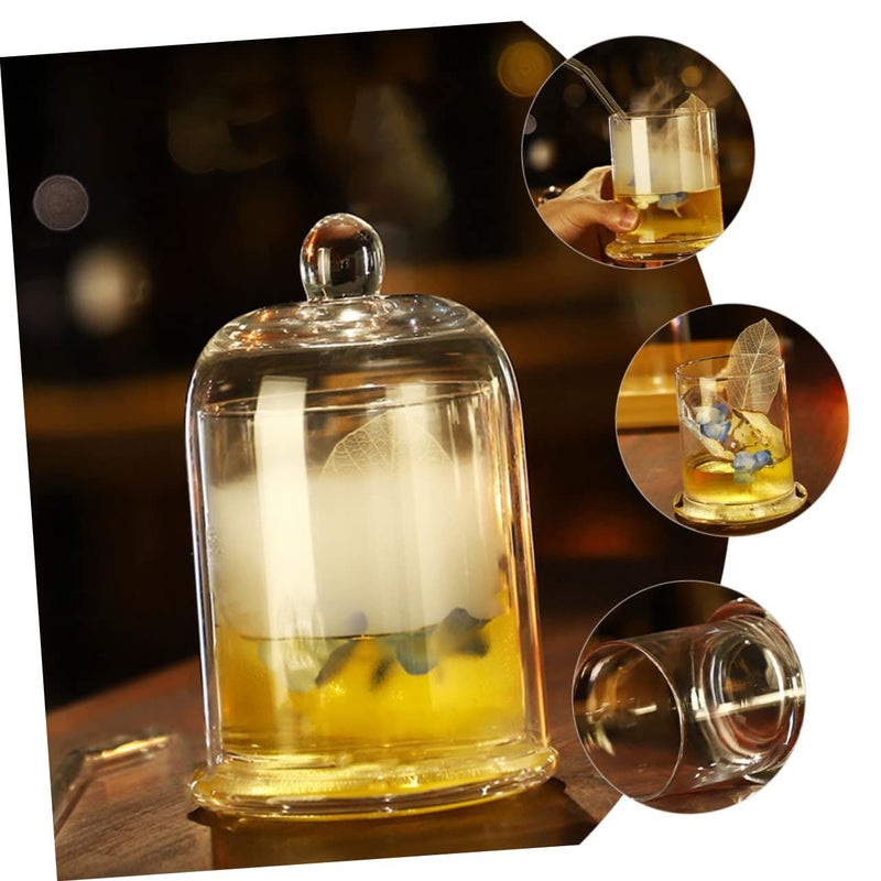 PRETZYOOM Decorative Cocktail Cup with Smoke Hood Elegant Glass Wine Glass Creative Home Bar Party Centerpiece 12oz - Image 3