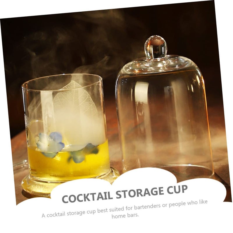 PRETZYOOM Decorative Cocktail Cup with Smoke Hood Elegant Glass Wine Glass Creative Home Bar Party Centerpiece 12oz - Image 4