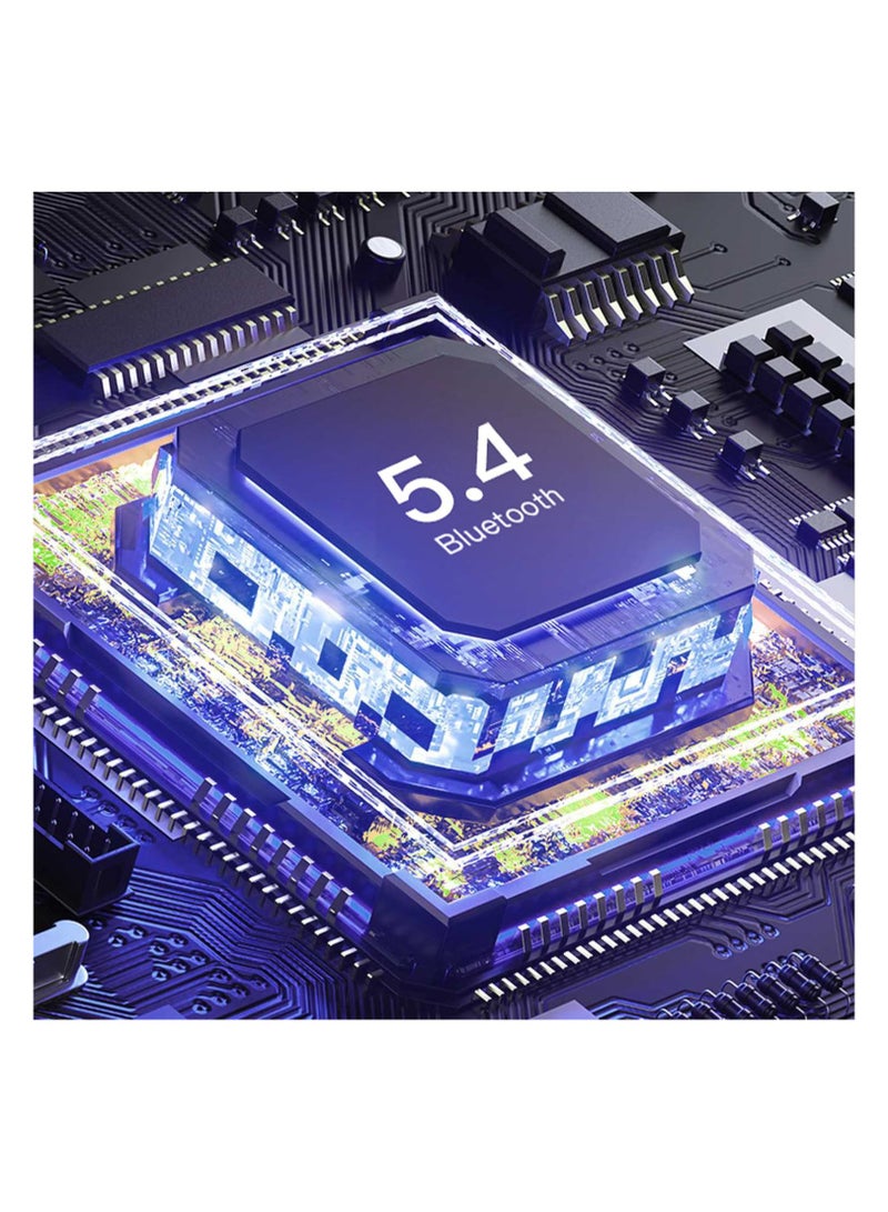 SYOSI Open Ear Headphones Wireless Earbuds, Sports Fitness Running Waterproof Noise Canceling Over-Ear Headset with Microphone Gaming Earbuds HD Call Compatible with Android/iOS (Black) - Image 5