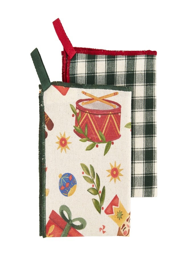 Mud Pie Christmas Towel Set, Nutcracker, 16 1/2" x 26" - Image 1