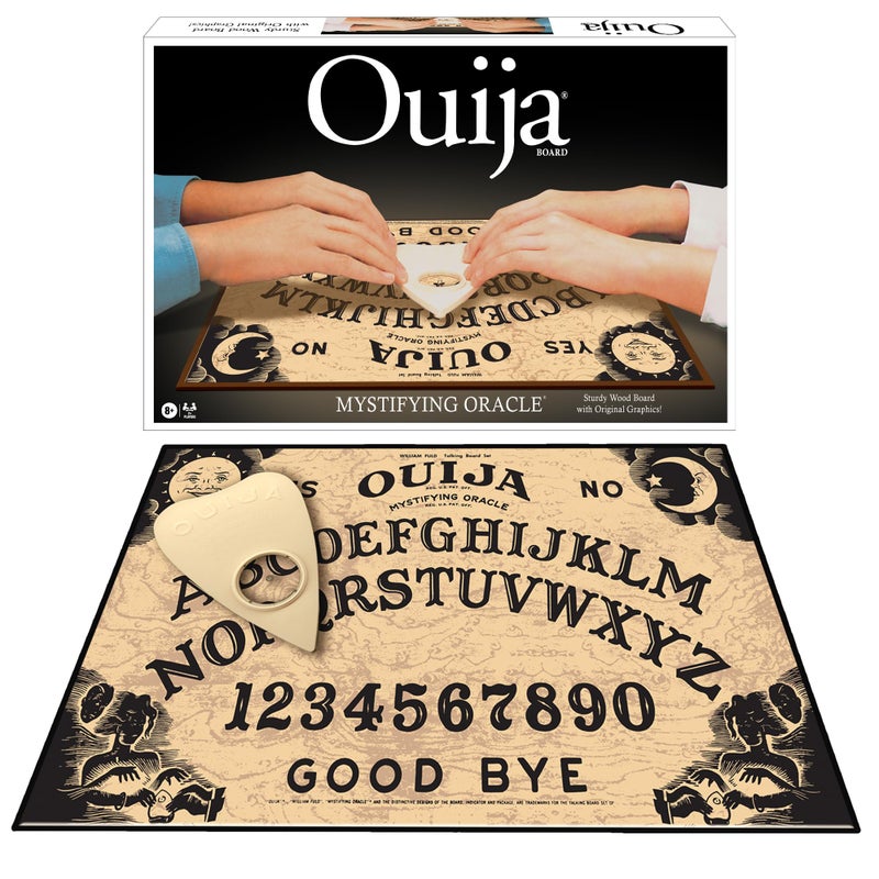 Winning Moves Classic Ouija with 1990s Artwork by Winning Moves Games, Thick Wood Premium Quality Talking Spirit Board, for 2 or More Players, Ages 8 and Up (1175) - Image 1