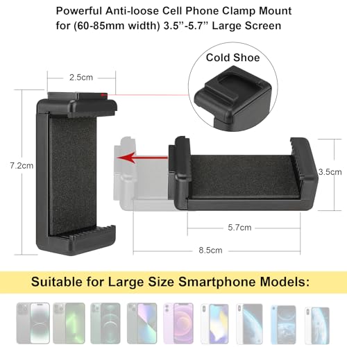 Fantaseal Universal Ergonomic Anti-Fall Mobile Phone Smartphone Handle Stabilizer Mount Rig Portable Selfie Stick Tripod Handheld Vlogging Monopod for 60-85mm Wide iPhone Samsung Android - Image 2