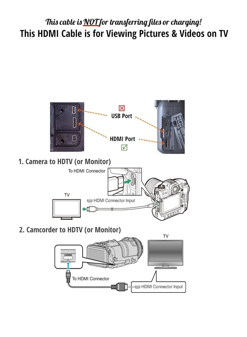 فوجيشكا كابل Mini HDMI إلى HDMI بطول 3 متر – ذكر إلى ذكر – يدعم دقة 4K UHD ونقل صوت وصورة عالي السرعة - Image 3