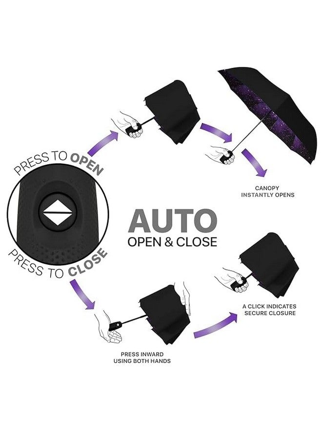 Brand Conquer Umbrella Automatic Open Travel Umbrella with Wind Vent,Umbrella big size for men, Umbrella for girls, Umbrellas for rain,Windproof Umberalla Large for Man,Women (Black) - Image 3