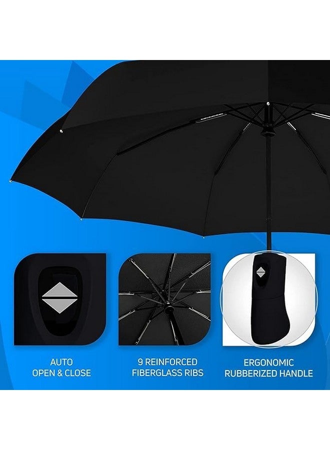 Brand Conquer Umbrella Automatic Open Travel Umbrella with Wind Vent,Umbrella big size for men, Umbrella for girls, Umbrellas for rain,Windproof Umberalla Large for Man,Women (Black) - Image 5