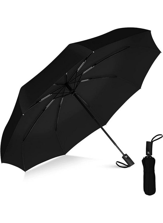 Brand Conquer Umbrella Automatic Open Travel Umbrella with Wind Vent,Umbrella big size for men, Umbrella for girls, Umbrellas for rain,Windproof Umberalla Large for Man,Women (Black) - Image 1