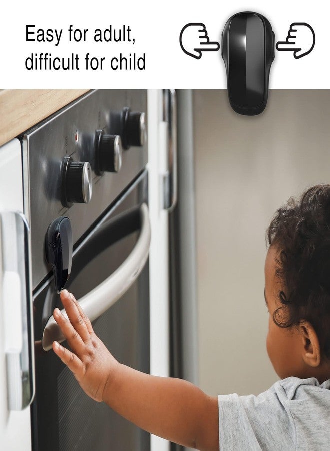 Moonybaby Childproof Oven Door Lock, Child Safety Oven Front Lock(ONLY for Flat Surface), Heat-Resistant, No Tool Needed, Jet Black - Image 3