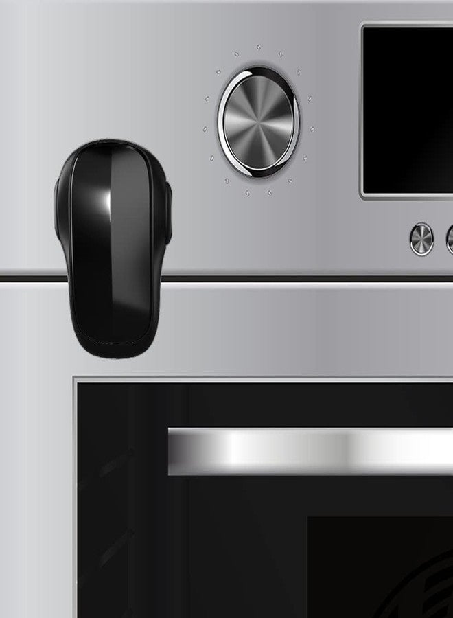 Moonybaby Childproof Oven Door Lock, Child Safety Oven Front Lock(ONLY for Flat Surface), Heat-Resistant, No Tool Needed, Jet Black - Image 1