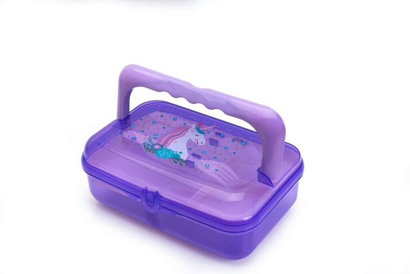 Genaric Plastic Lunch Box For Kids Available For Boys And Girls Multi Color