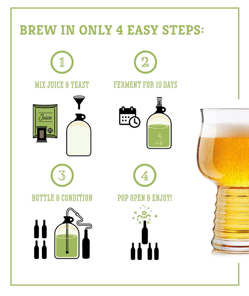 Craft A Brew - Hard Cider Kit - Beer Making Kit - Make Your Own Craft Beer - Complete Equipment and Supplies - Starter Home Brewing Kit - 1 Gallon - Image 4