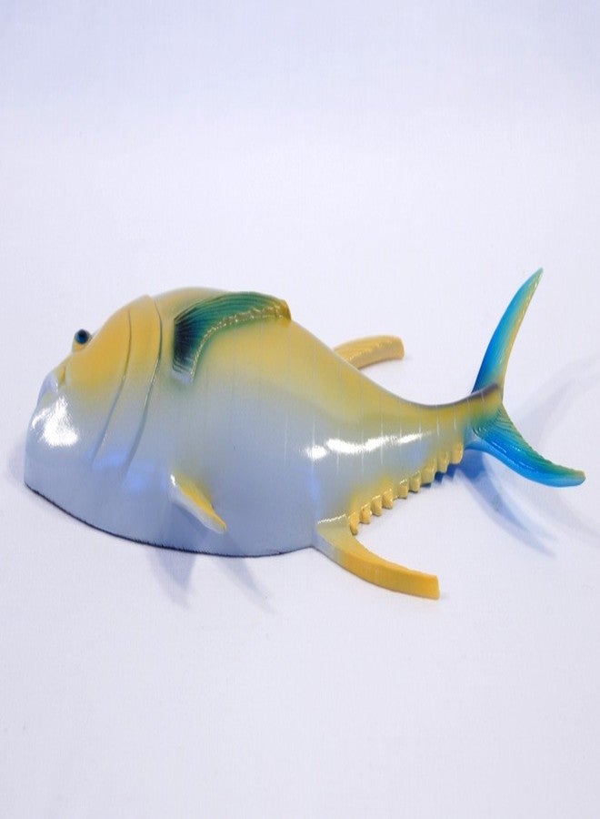 ال اكس لوحة جدارية مزخرفة مرسومة يدويًا على شكل سمكة تونة صفراء الزعانف مقاس 12 بوصة، مناسبة لصيد الأسماك في المياه المالحة. - Image 2