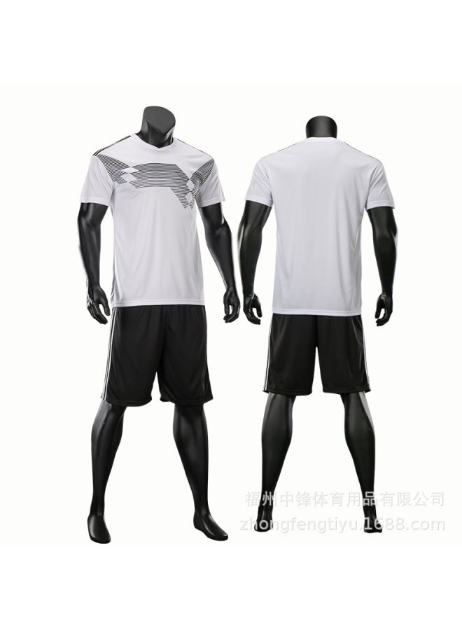 White Short Sleeve Football Jersey - Image 1