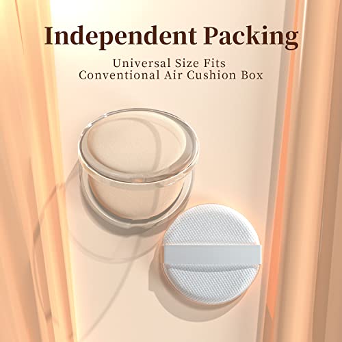 MOHOPE 8Pcs Air Cushion Makeup Sponges for Foundation with Portable Box | Latex-Free Blending Sponge for Liquid, Cream, Foundation and Powder | Round Powder Puff | Purple - Image 2
