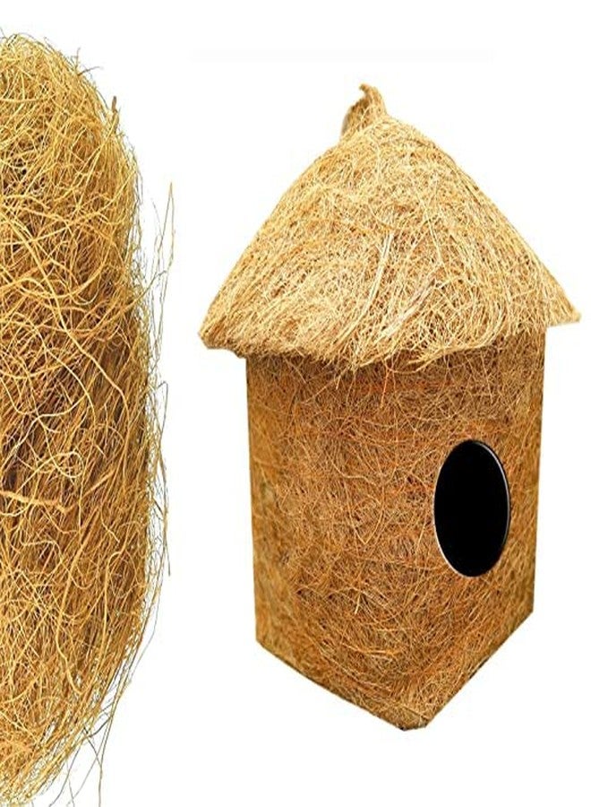 LIVEONCE Safest Organic Bird Nest Classic Hut Bird House Purely Handmade Nest for All Small Birds - (Small) - Image 2