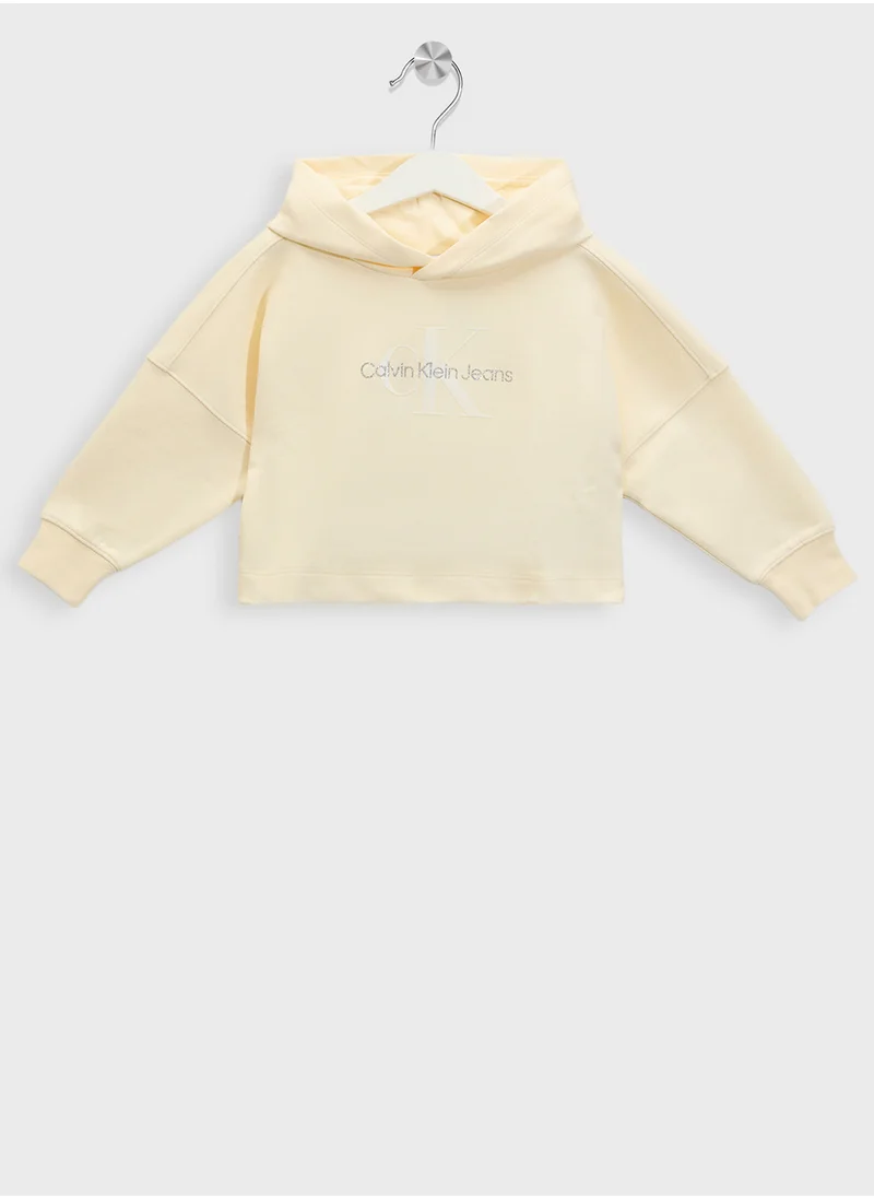 كالفن كلاين جينز Kids Glitter Logo Hoodie