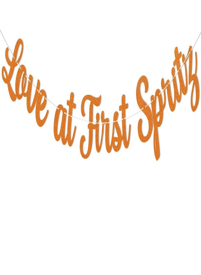 Ramciyo Love at First Spritz Banner, Aperol Spritz Bridal Shower Party Decorations, Love At First Spritz Decorations, Orange Girls Bridal Brunch Couple Shower Bachelorette Party Decor - Image 1