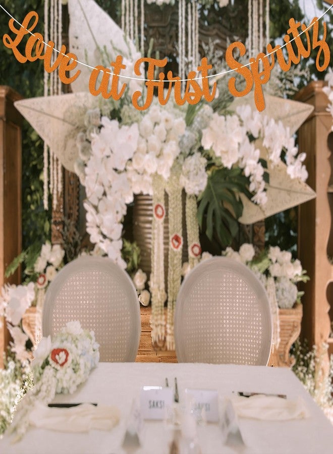 Ramciyo Love at First Spritz Banner, Aperol Spritz Bridal Shower Party Decorations, Love At First Spritz Decorations, Orange Girls Bridal Brunch Couple Shower Bachelorette Party Decor - Image 4