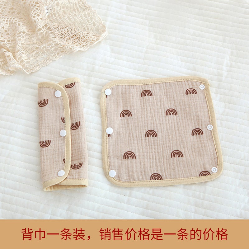 Four-Layer Cotton Gauze Back Towel Crepe Trolley Towel Back Towel Back Towel Back Towel Slipper Bite Towel Japanese-Korean Ins - Image 1