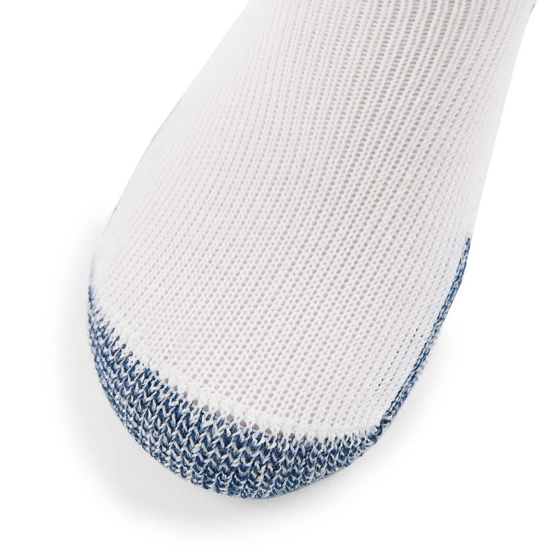 Thorlos Mens Xj Max Cushion Crew Running Socks, White/Navy (3 Pairs), Large US - Image 2