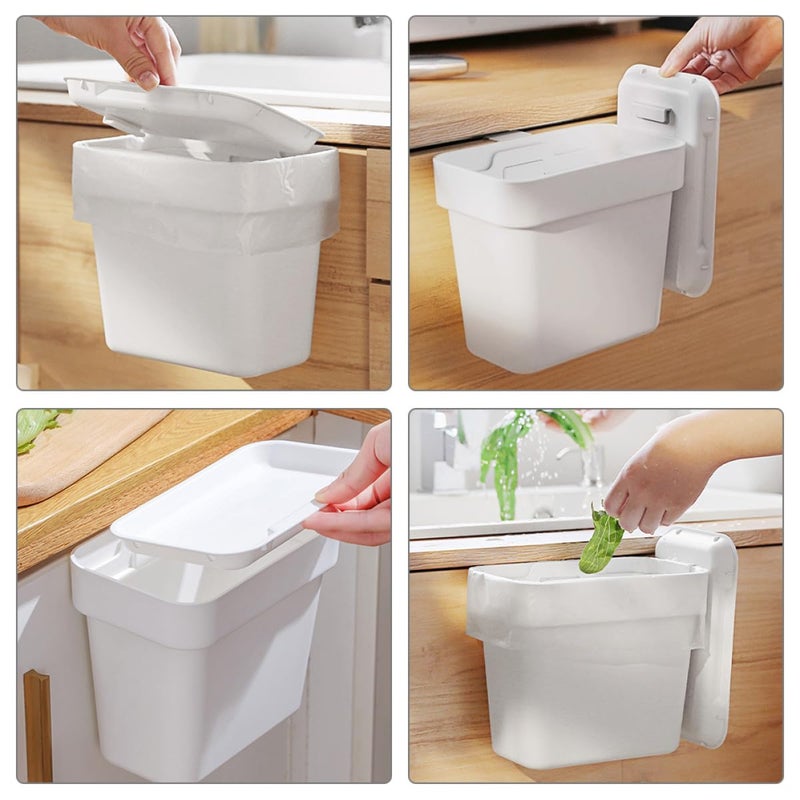 Reliable local delivery service Outanaya Kitchen Trash Can Wall-Mount Hanging Garbage Bin with Lid, White Small Space-Saving Kitchen Waste Basket for Cabinet Door Storage and Office Rubbish Organization Multi-purpose fine material All space matching look Tiered purchase options Widely used design Chemical free Wide use selected material Varied global sizing picks Good ventilation KSA standard compatible design All-round unified build Scratch resistant Batch consistent craftsmanship Global simple assemble options Authorized haulage delivery Storage burden minimized build Market demand focused build High strength upgraded material Trendy economical quality Advanced compact design Big & small space compatible Fine polished finish All usage compatible Multi-use detailed build Simple multi-feature practical build - Image 4