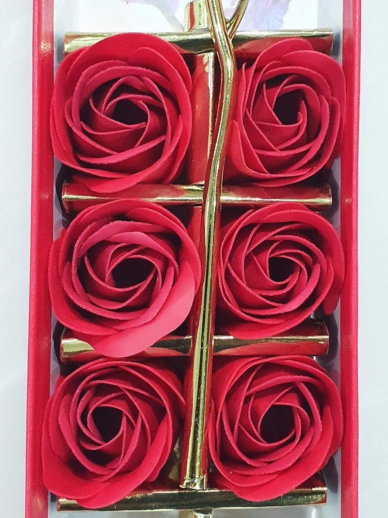 Generic Valentine Gift for Girlfriend Boyfriend Husband Wife Romantic Girls Boys Love Couple Men Women Birthday Special Wedding Anniversary - Artificial Rose Flower with Teddy Gift Box Free Keychain  - Image 5