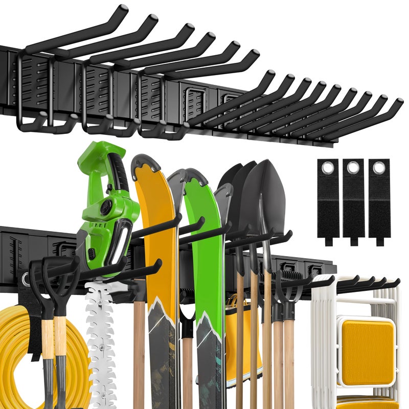 klasit Garage Wall Organizer,15Pack Carries 675 lbs,Garden Tool Organizer 48in With Large Storage Space,Easy Assembly, Sturdy Design,for Efficient Tool Storage Garage Organization - Image 1