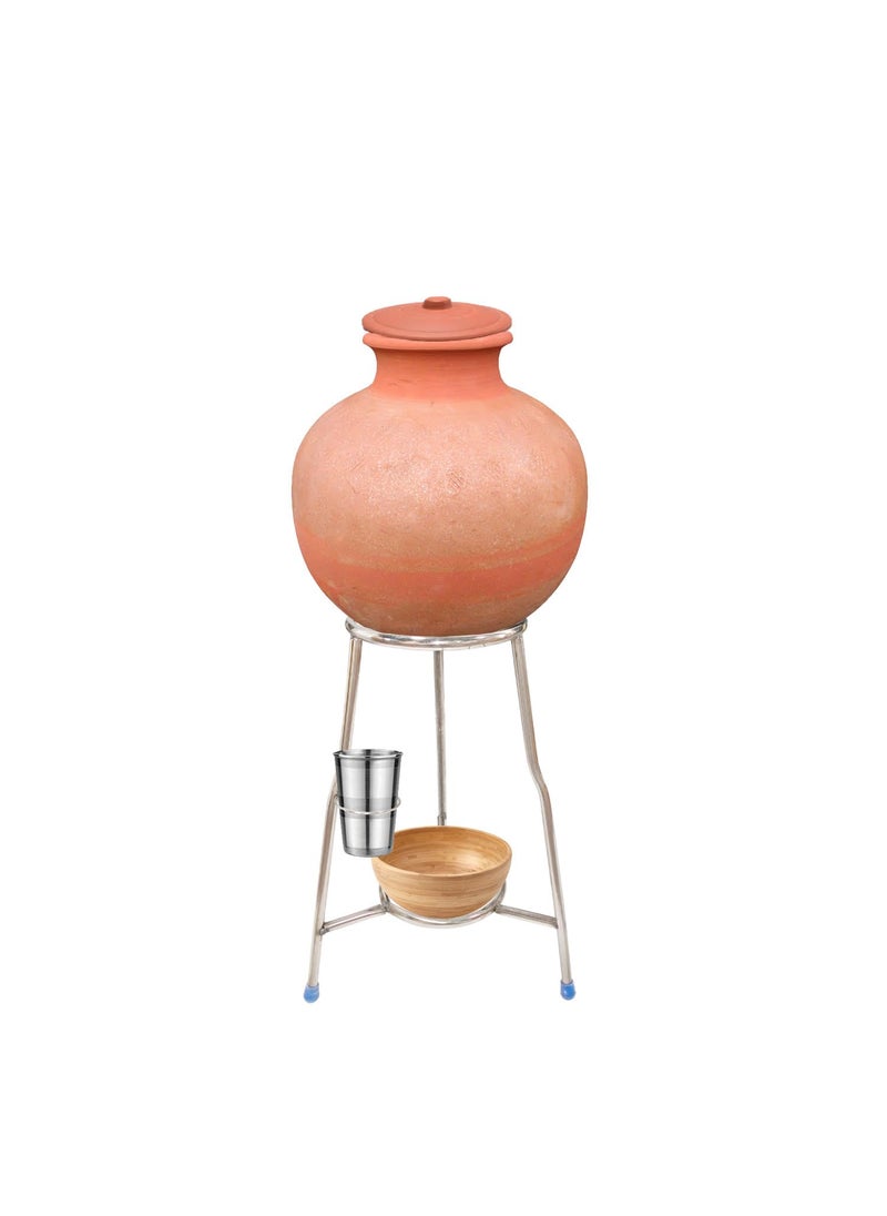 A to Z Hub A to Z Hub GTMultiPurpose Water Matka Pot Jar Holder With Glass water leakage Holder Facility Water Dispenser Stand Kitchen Water Pot Storage rack Large Matka  - Image 1