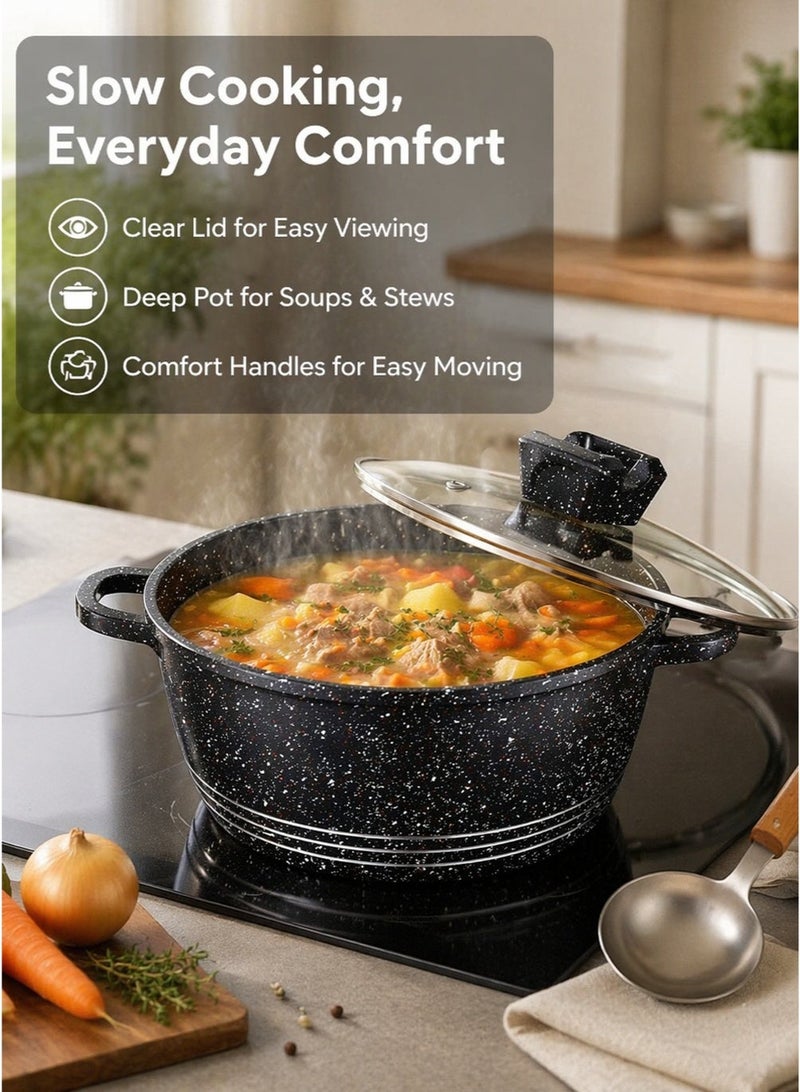 MGC Soap Pot 2.18L Die-cast Clay Pot - Non-stick, granite coating, suitable for induction cooktops, halogen stoves, and gas stoves.2.18L Die-cast Clay Pot - Non-stick, granite coating, suitable for induction cooktops, halogen stoves, and gas stoves. - Image 3