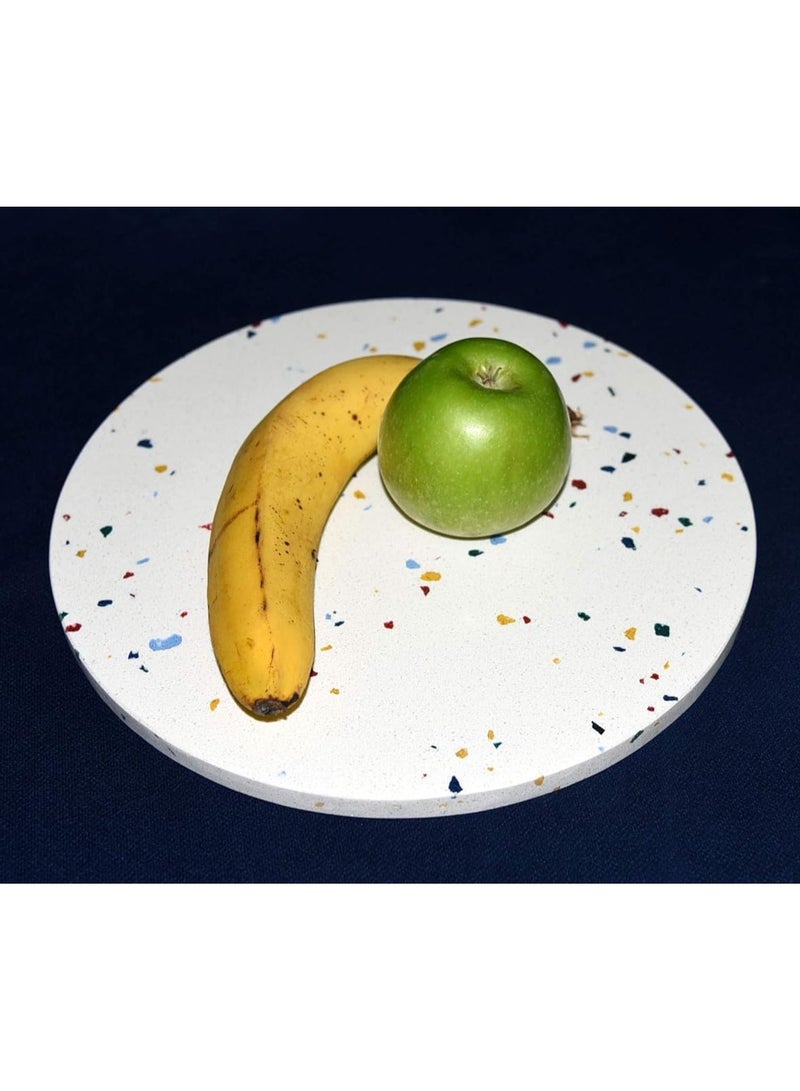 Round Multicolor Quartz tray 28x1.2cm - Image 1