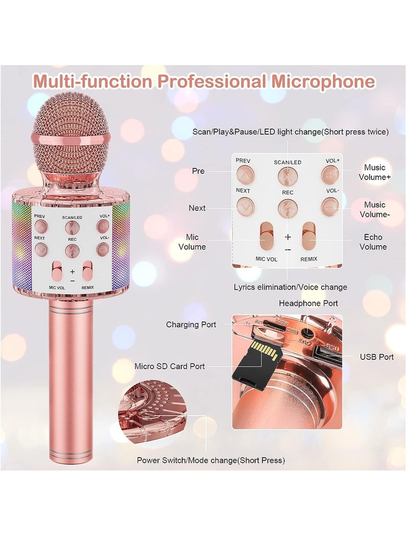 ELTRAZONE Kids Karaoke Microphone Upgrade Bluetooth Wireless Karaoke Microphones for Girls Boys Adults Singing Speaker Mic - Image 5