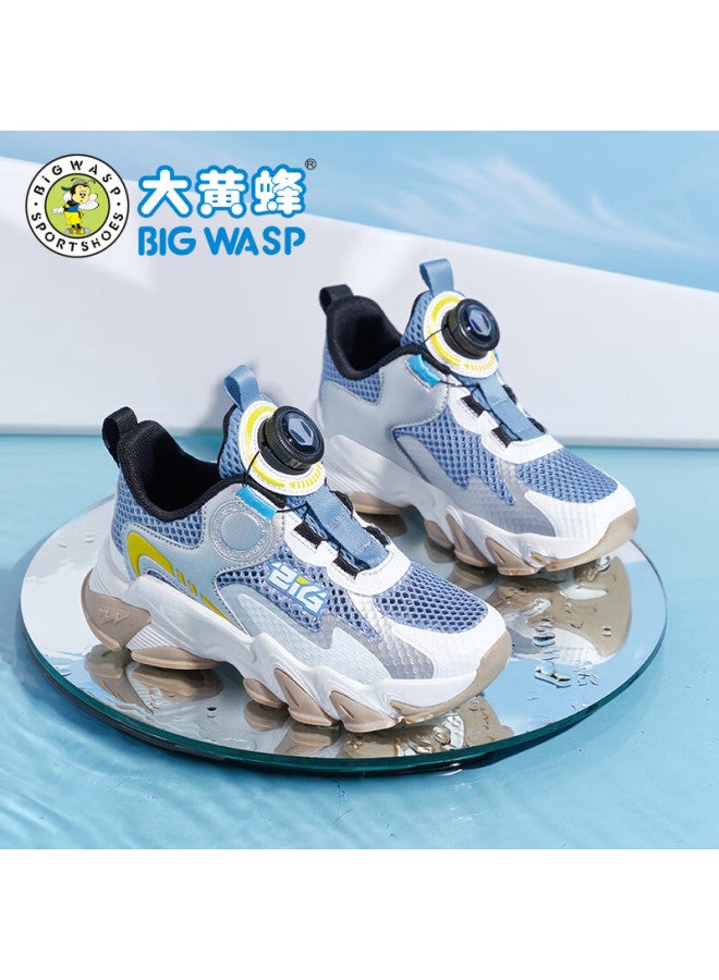 Big Wasp Children's Shoes, Kids' Sneakers, Summer Boys' Running Casual Shoes, D112421802, Smog Blue, Size 27