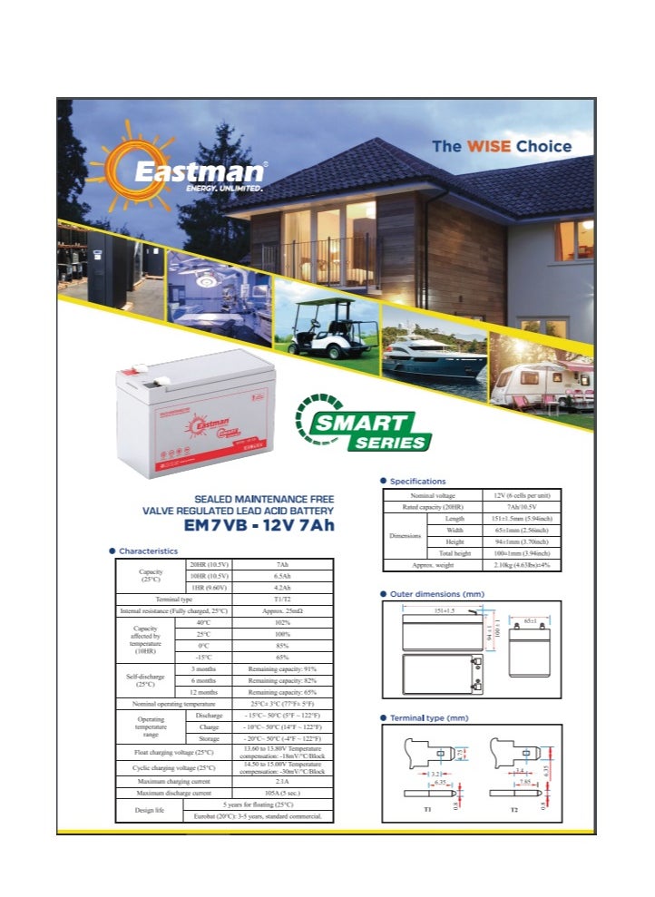 Eastman - EASTMAN 12 VOLT - 7 AH - Image 1