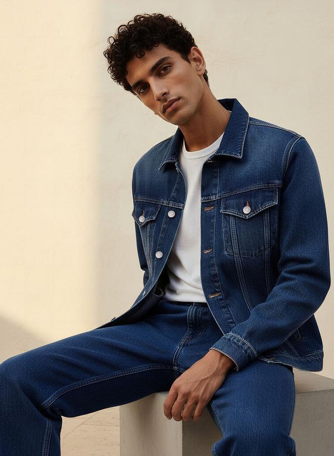 Lee Cooper Men Flap Pocket Trucker Jacket - Image 5
