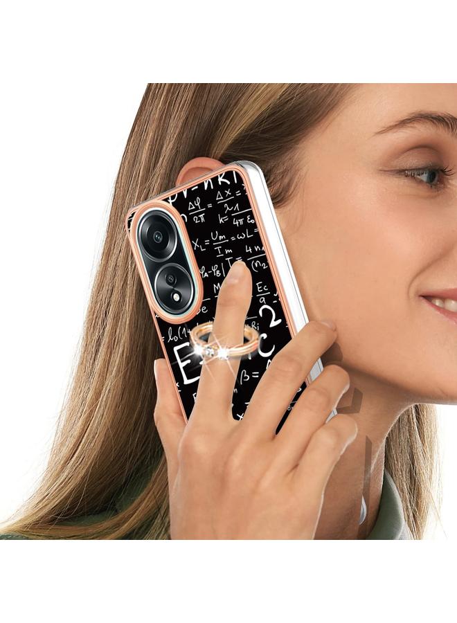 اس-توب جراب لهاتف OPPO A58 4G مطلي بالكهرباء من الجانبين مع حامل حلقي - Image 5