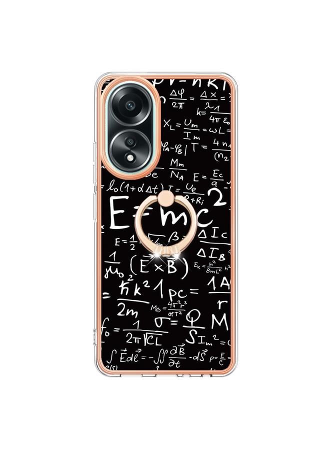 اس-توب جراب لهاتف OPPO A58 4G مطلي بالكهرباء من الجانبين مع حامل حلقي - Image 2