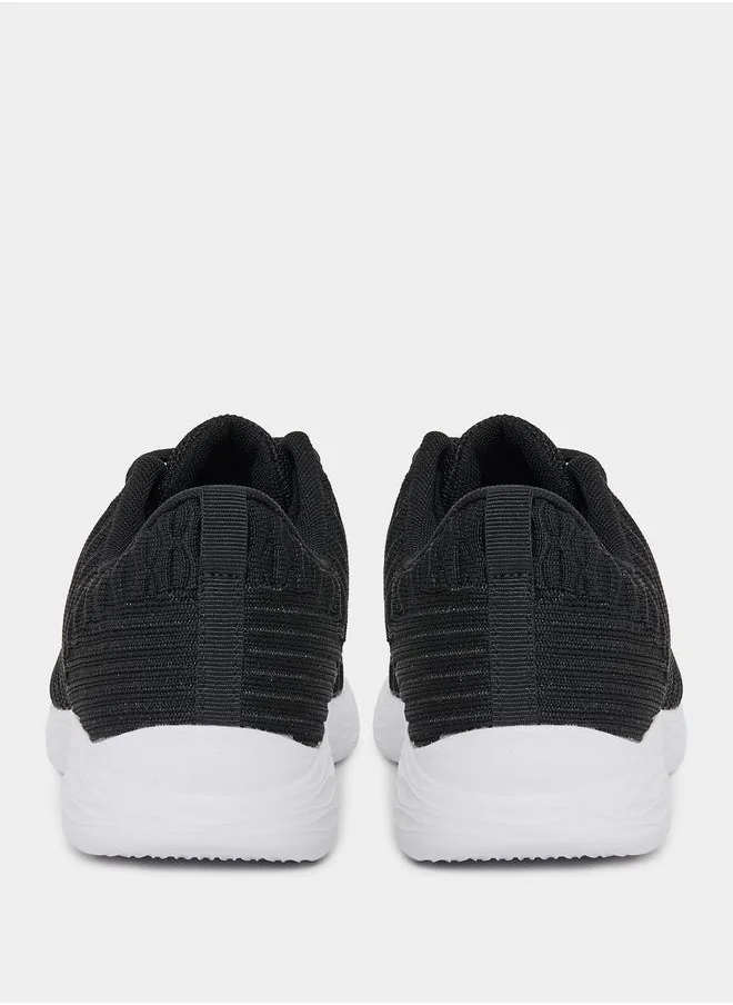 Styli Lace Up Comfort Woven Sneakers