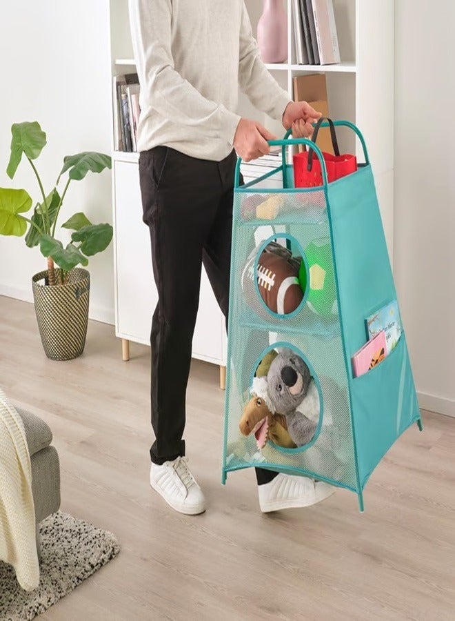 Storage With Compartments, Turquoise - Image 3