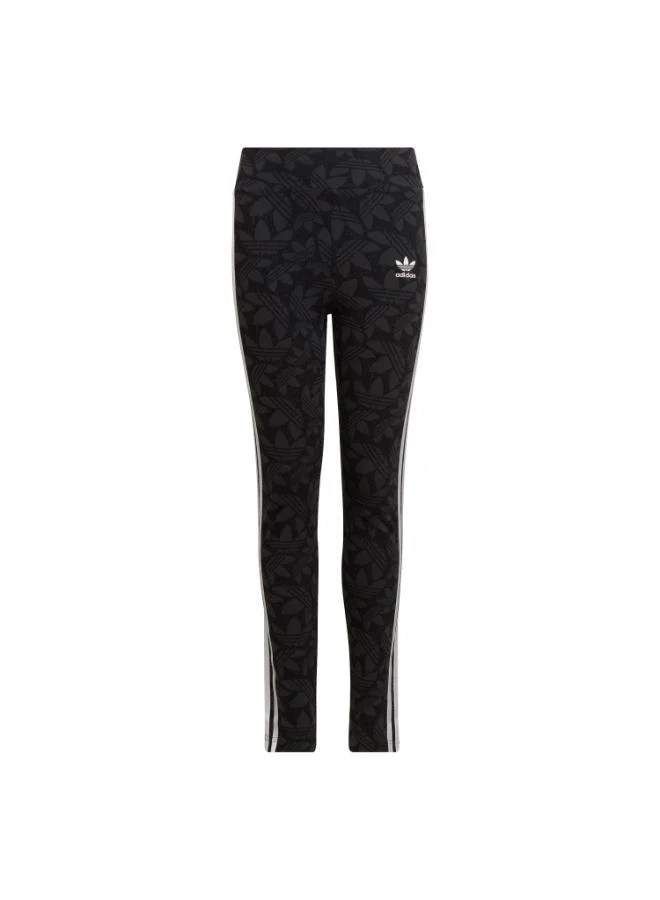 Adidas Originals CARBON/BLACK/WHITE High-Waisted Allover Print Leggings for Women | Best Price UAE