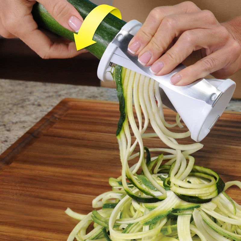 Veggetti مقشرة الخضار الحلزونية فيجتيتي، تصنع باستا الخضار، صفراء - Image 3