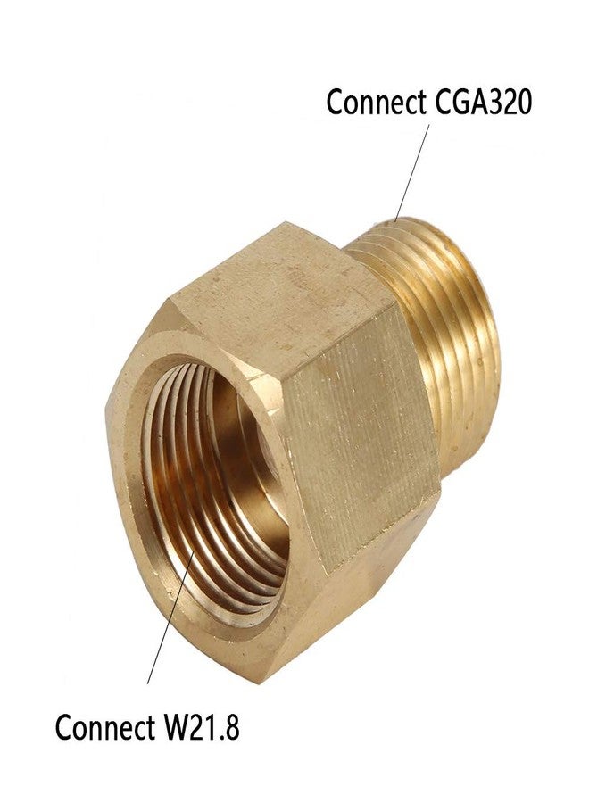 Milltrip Adapter CO2, CO2 Cylinder W21.8 CGA320 Adapter Converter for Aquarium Fish (Convert CGA320 to W21.8) - Image 5