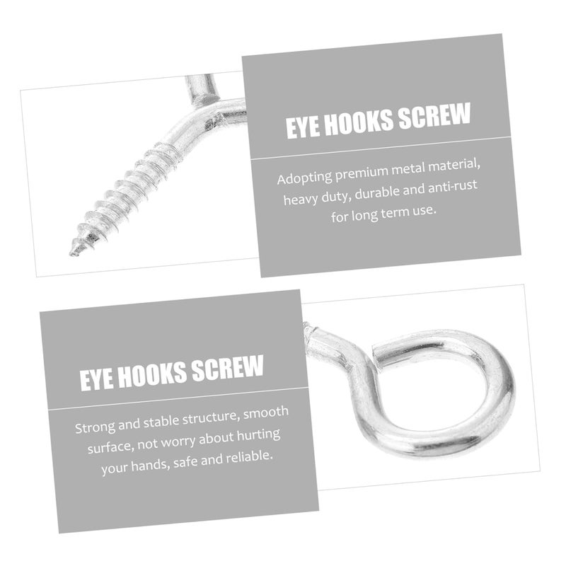 Heavy Duty Self Tapping Eye Screws 10Pcs for Wood Indoor Outdoor Cable Christmas Lights - Image 3