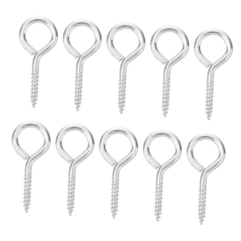Heavy Duty Self Tapping Eye Screws 10Pcs for Wood Indoor Outdoor Cable Christmas Lights - Image 2