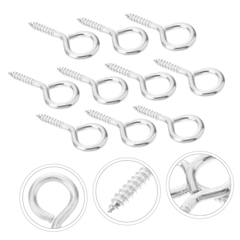 Heavy Duty Self Tapping Eye Screws 10Pcs for Wood Indoor Outdoor Cable Christmas Lights - Image 5