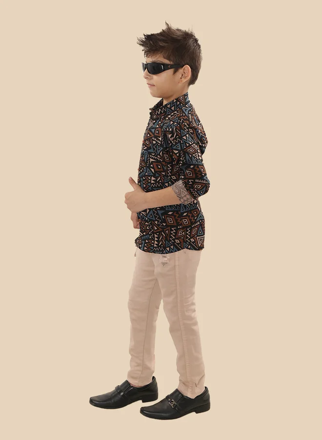Ts Trends Ts Trends Printed Buttoned Shirt and Pant Set