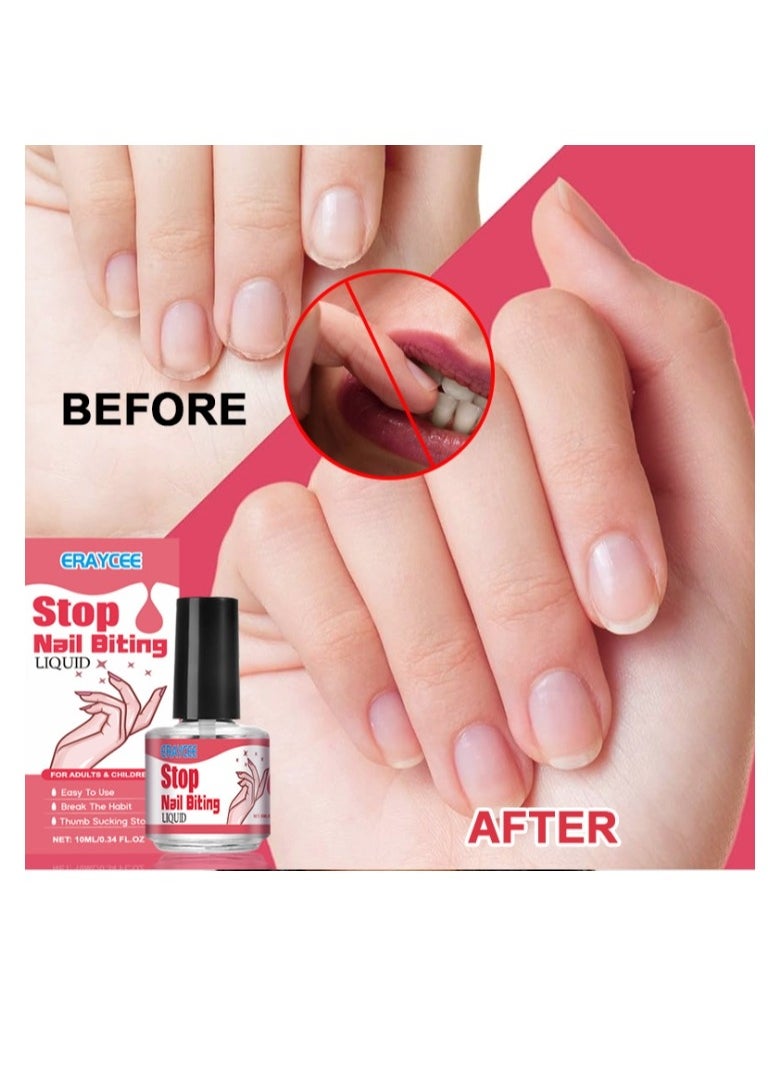 ERAYCEE Stop Nail Biting，Organic Herbs Bitter Oil Anti Nail Biting & Thumb Suctionbreak Annoying Bad Customprotect And Repair Nails 10ml  - Image 2