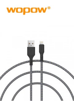 Wopow كابل بيانات مضفر من القماش من Wopow FB01 بطول 1.2 متر لأجهزة iPhone وiPad من Apple  - Image 1