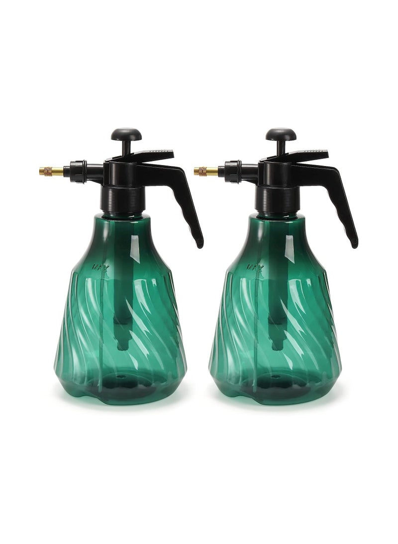 Generic 0.5 Gallon Hand Held Garden Sprayer, Manual Pump Pressure Water Sprayers with Adjustable Nozzle, Plastic Clear Watering Can for Lawn, Garden, Indoor and Outdoor Gardening, 2 Pack  - Image 1