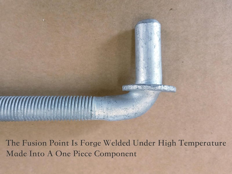 Firofend J-Bolt Gate Hinge, Hot-dip Galvanized J Bolt with 5/8" Gate Hinge. Farm Gate Hinges for Chain Link Fence Mostly Used in Frams, Back Yard, Frence Etc. Include Nut Washer (8"(4PCS)) - Image 5